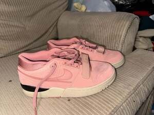 Leather trainers, AirforceONES Nike Pink size 43 EU in Leather - 52312781,